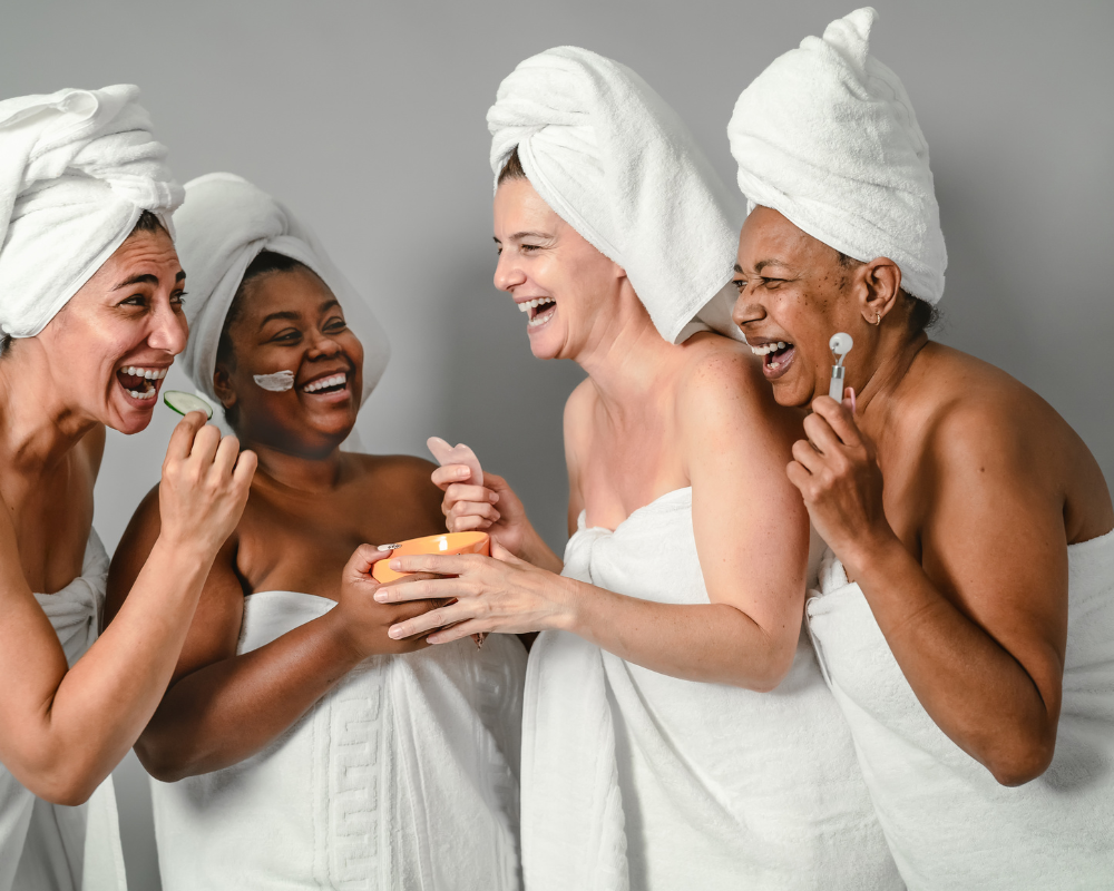 women having spa day
