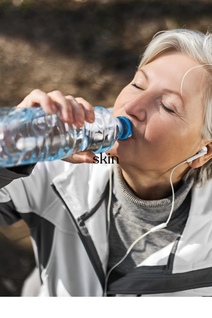 woman drinking water